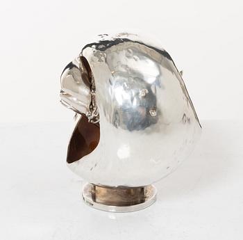Lars Arby, A silver sculpture, mark of Lars Arby, Gothenburg, Sweden 1969.