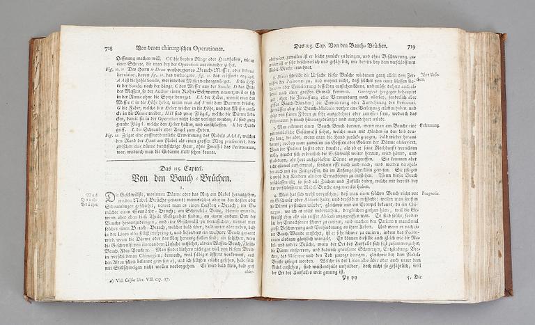 LORENZ HEISTER, 2 vol, Chirurgie in welcher alles was zur sund arznen.., Nürnberg 1752.