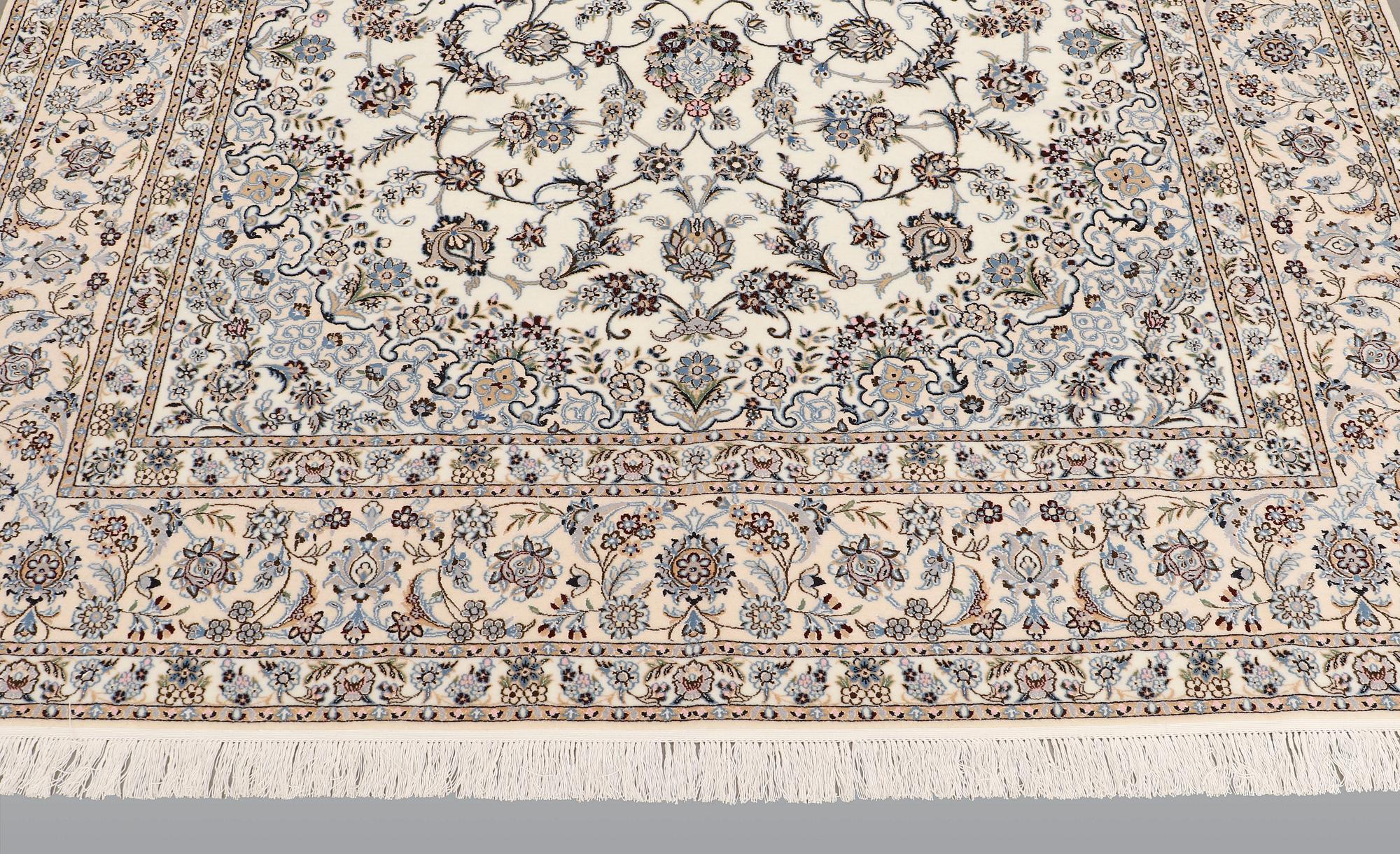 A carpet, Nain part silk s.k 6LAA, ca 310 X 209 cm.