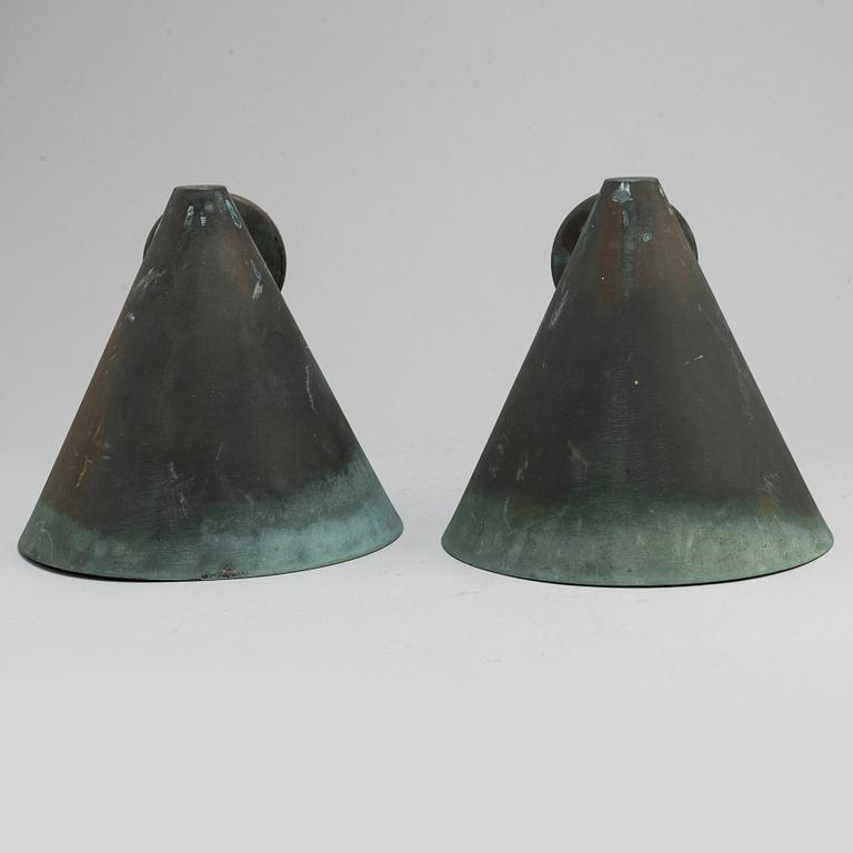 HANS-AGNE JAKOBSSON, a pair of 'Tratten' wall lights, Markaryd.