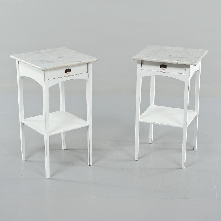 SÄNGBORD, ett par, 1900-talets första hälft.