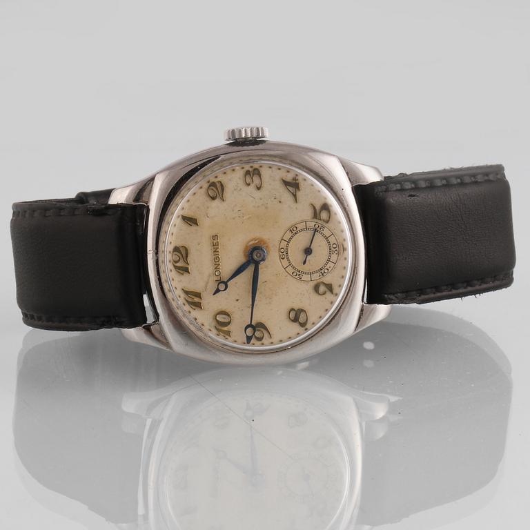ARMBANDSUR, Longines, stål, omkring 1930-talet.