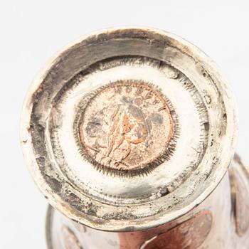 A Swedish 18th century silver coin beaker weight 140 grams.