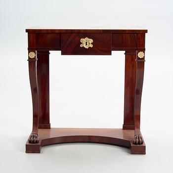 A CONSOLE TABLE, empire, early 19th century.