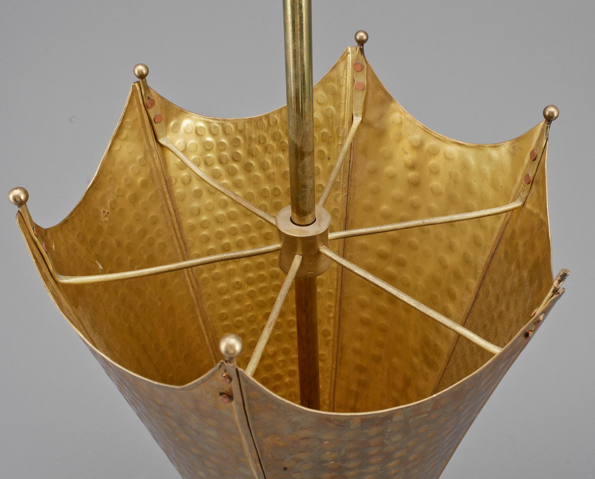 PARAPLYSTÄLL, mässing, 1900-talets mitt.