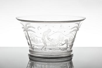 SKÅL, glas, Edvard Hald, Orrefors.