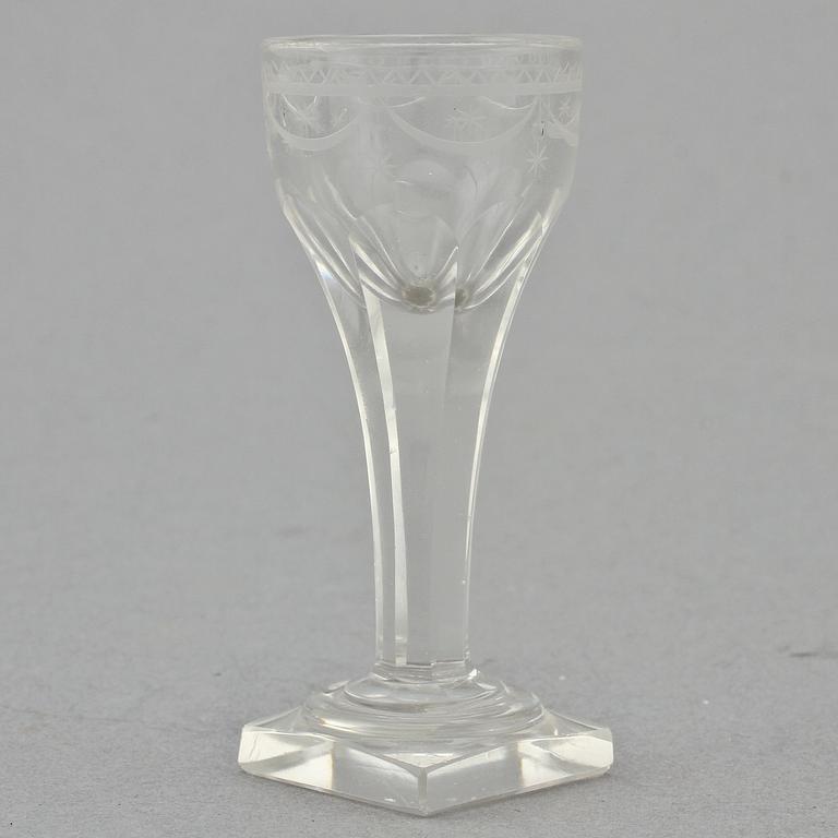 GLAS, 8 st, empire-stil, 1800/1900-tal.