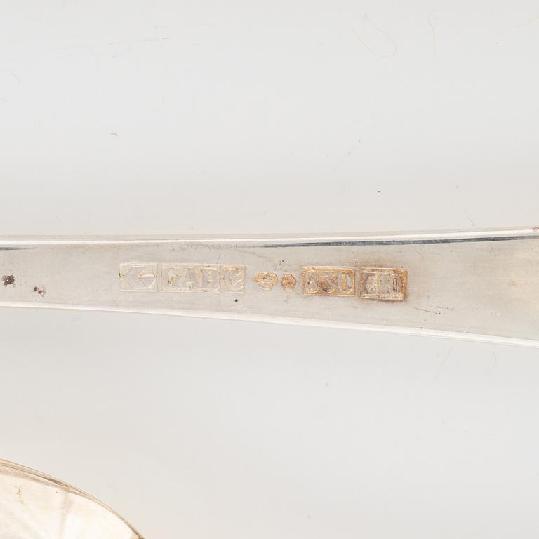 A 49-piece Swedish silver cutlery, bearing the mark of GAB. including Eskilstuna 1979.