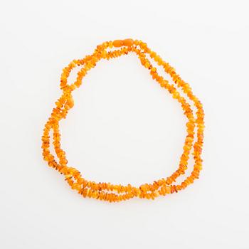 COLLIER, 2 st, bärnsten.