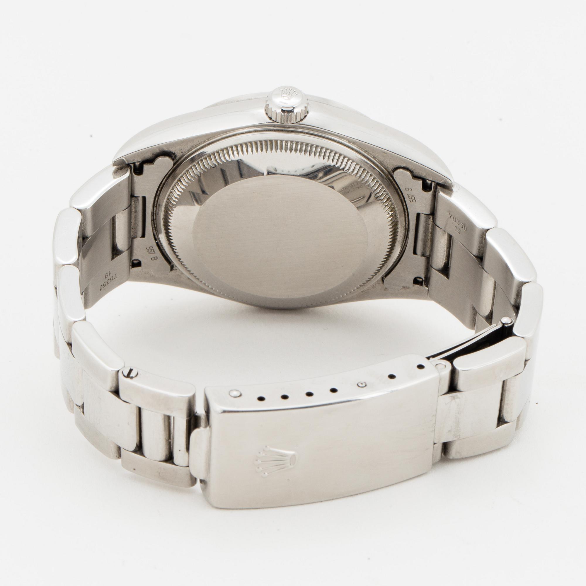 ROLEX, Oyster Perpetual, Date, Chronometer, armbandsur, 34 mm.
