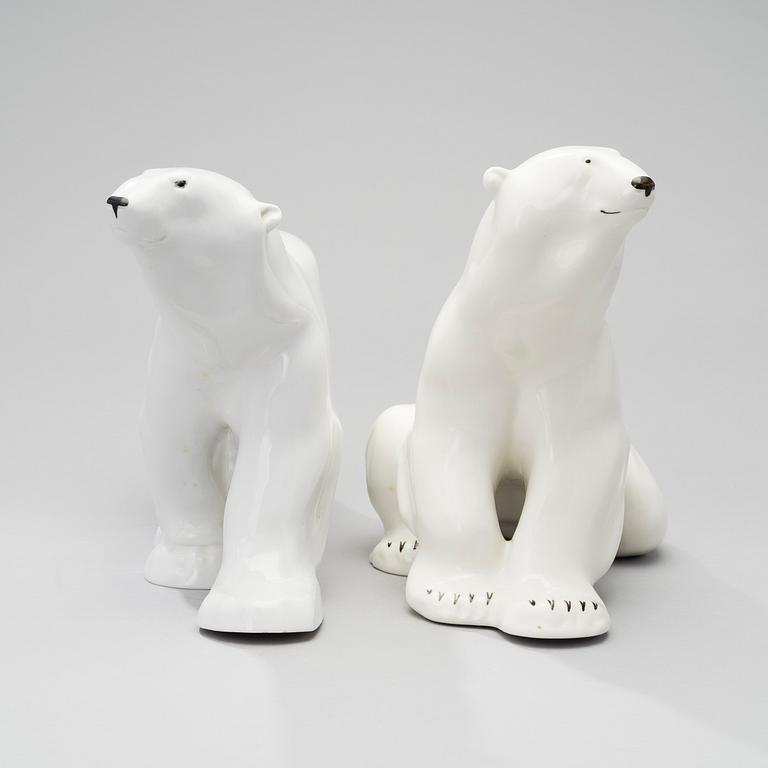 TWO LOMONOSOV PORCELAIN FIGURES, 1990s.