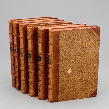 BOKVERK, 6 vol, "Kongl. Svenska Theatren", Stockholm 1778-85.
