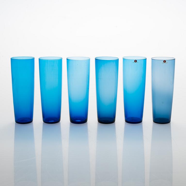 Tapio Wirkkala,  A set of 18 juice glasses model 2204, Iittala, 1956-1969.