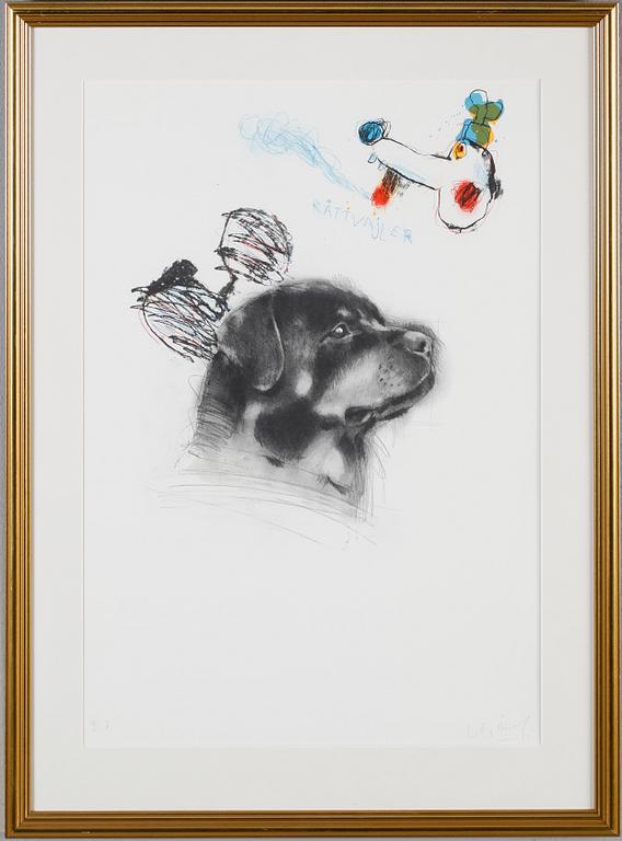 LASSE ÅBERG, färglitografi, signerad.