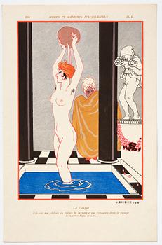 George Barbier, mapp med originalteckning och planscher, "Modes et Manières d'Aujourd'Hui (3e Année)", Frankrike, 1914.
