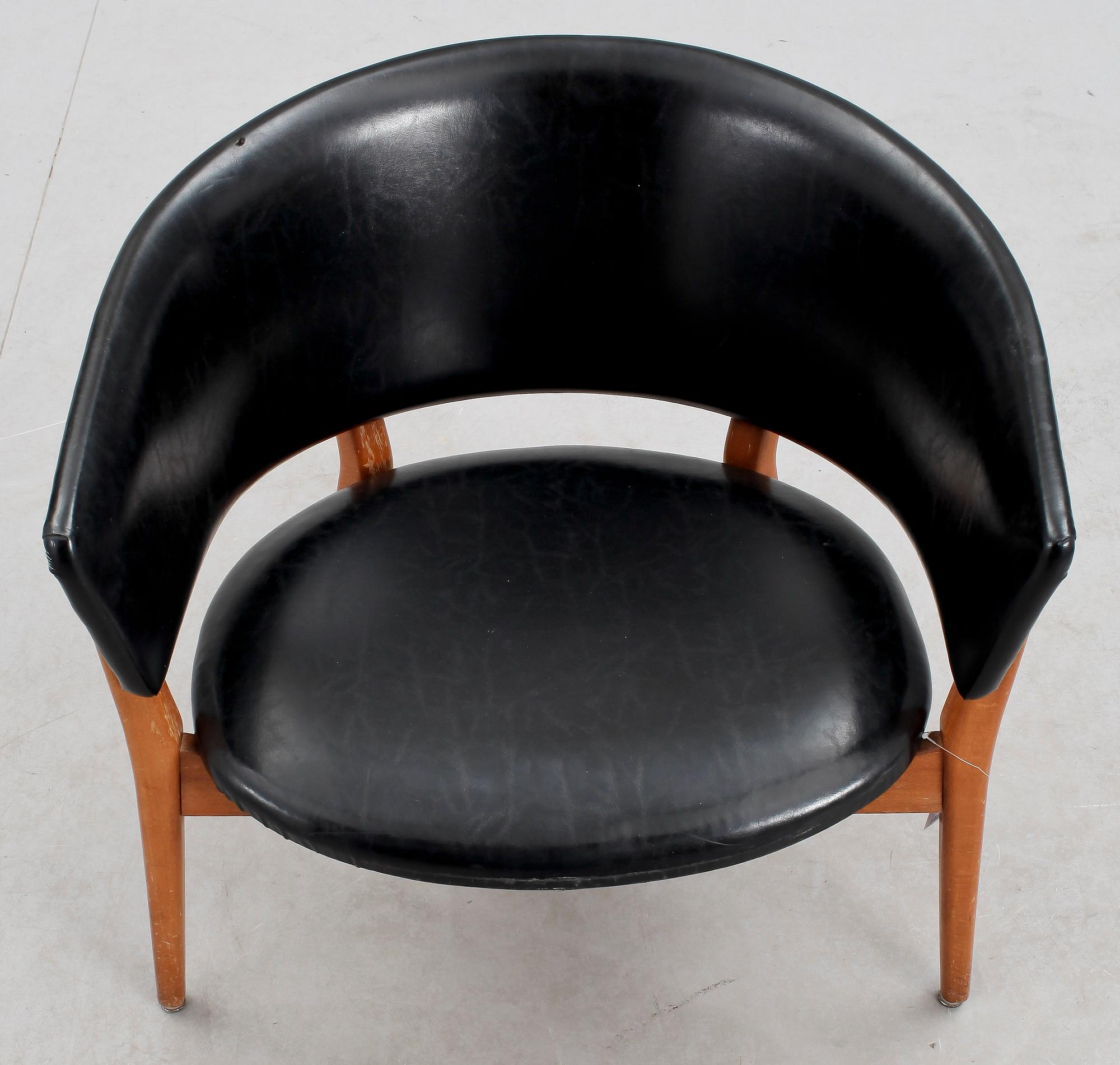 FÅTÖLJ, "Kitani ND-01", Jörgen och Nanna Ditzel för Willadsen, Vejen, 1950-tal.