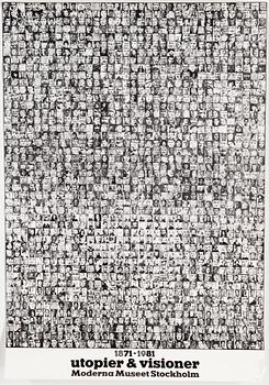 MODERNA MUSEET, utställningsaffischer, 7 stycken, 1960 - tal och framåt.