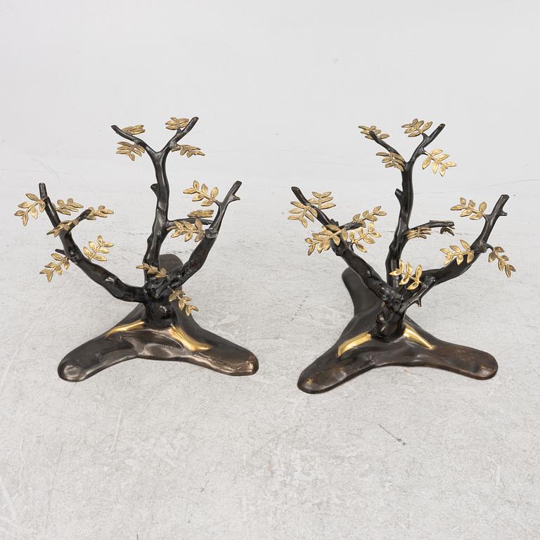 Willy Daro, attributed, table bases, a pair.