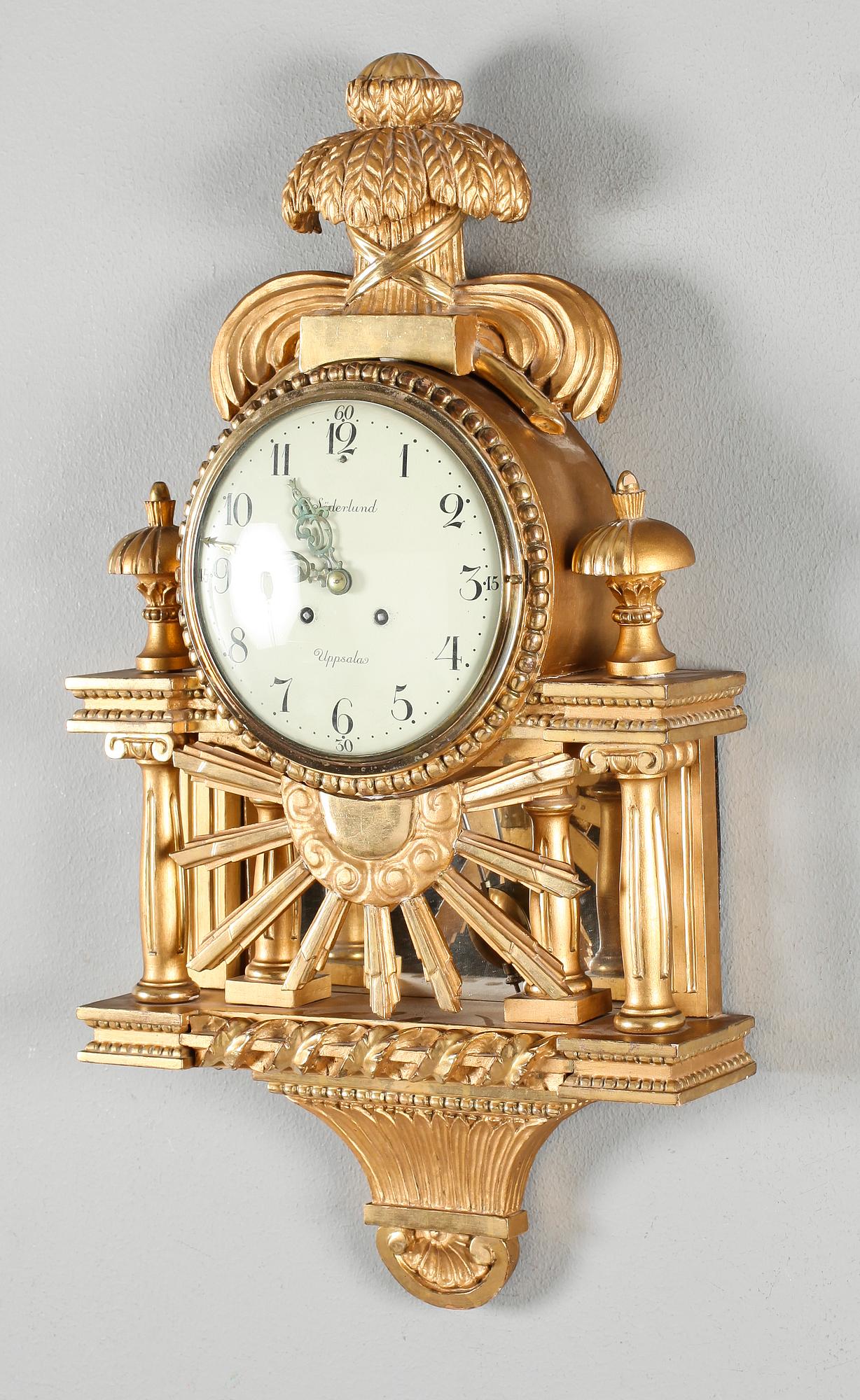 VÄGGPENDYL, gustaviansk stil, 1900-talets första hälft.