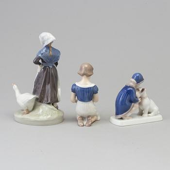 Three Bing & Gröndahl porcleain figures, Denmark, second half of the 20th century.