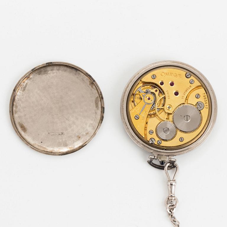 Pocket watch, Signed Omega, 45 mm.