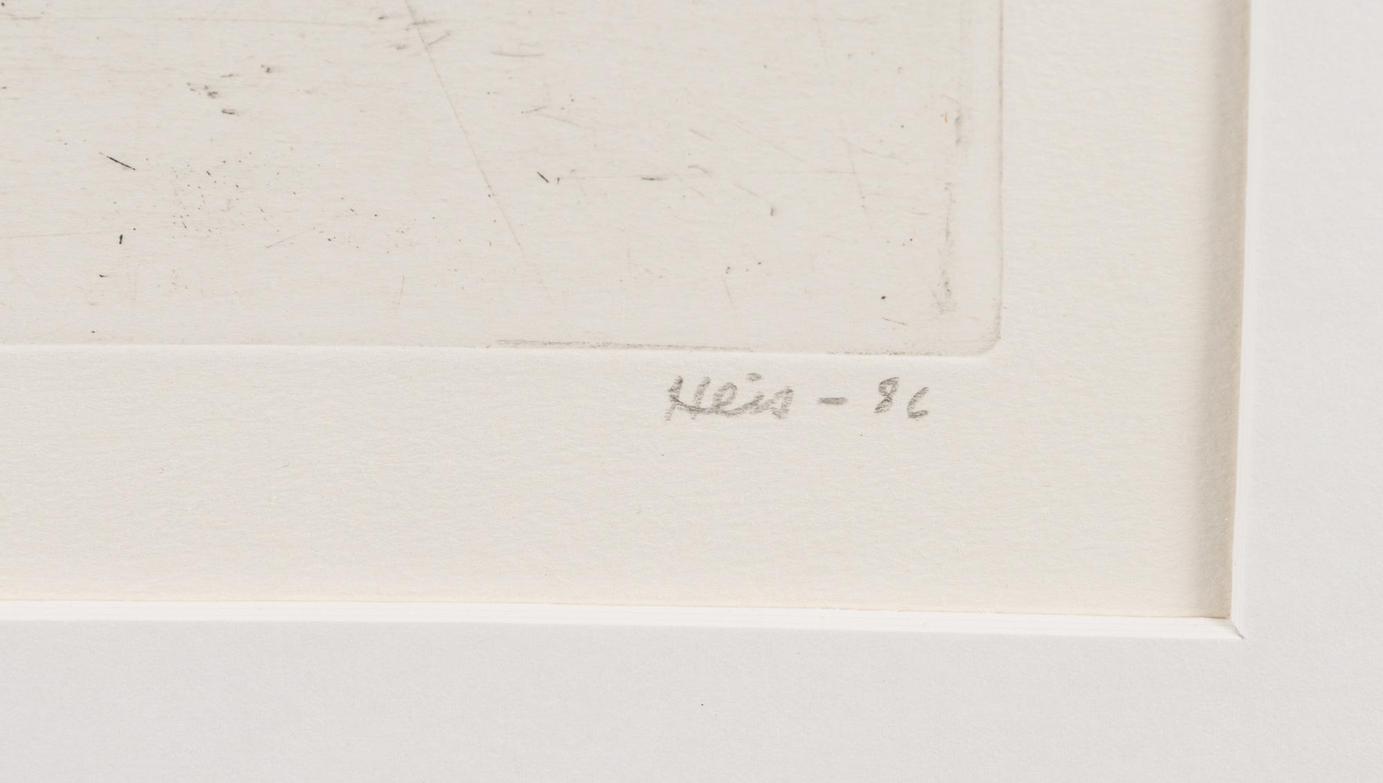 OUTI HEISKANEN, etching, signed and dated -86, Tpl'a 16/80.