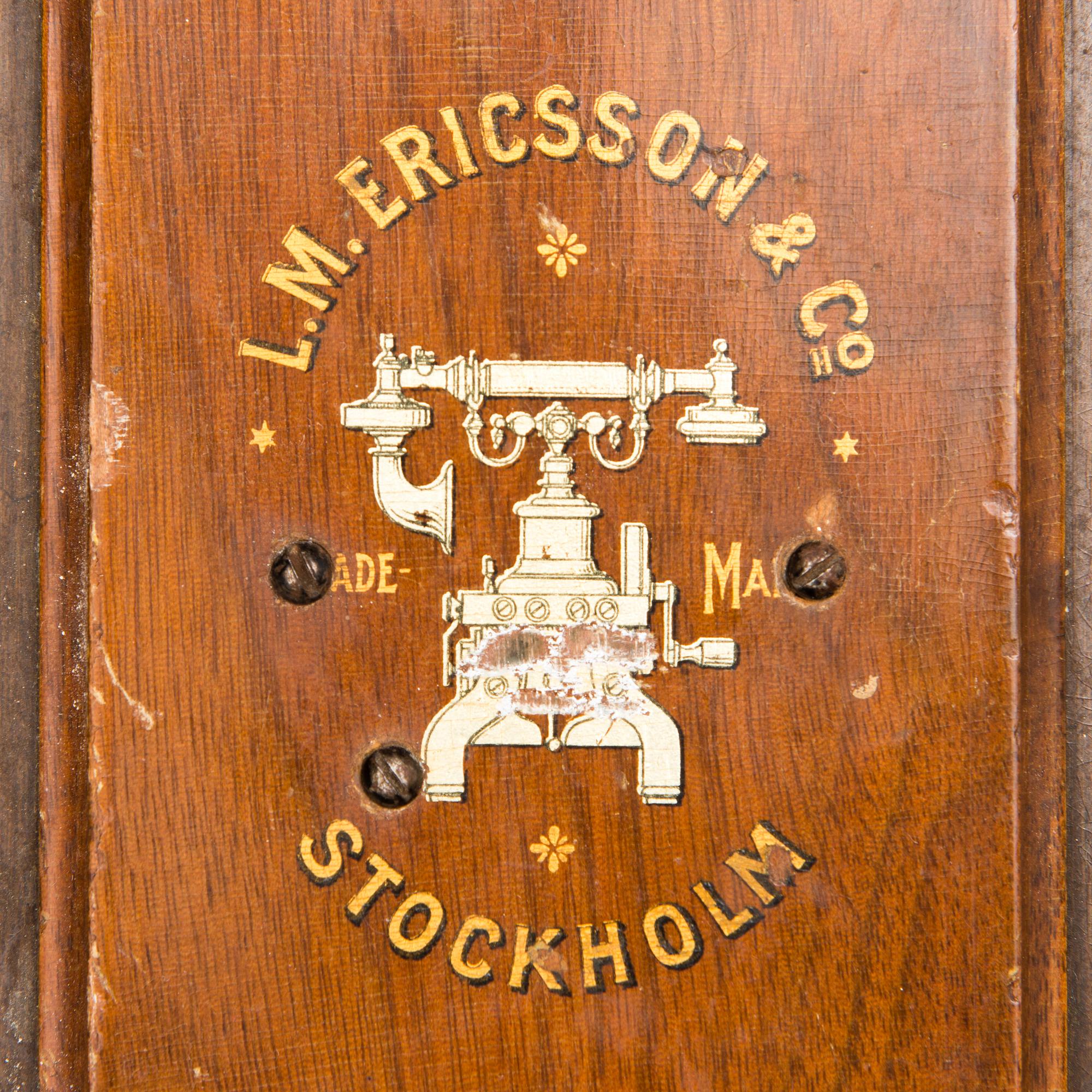 VÄGGTELEFON, L. M. Ericsson, Stockholm, 1900-talets början.