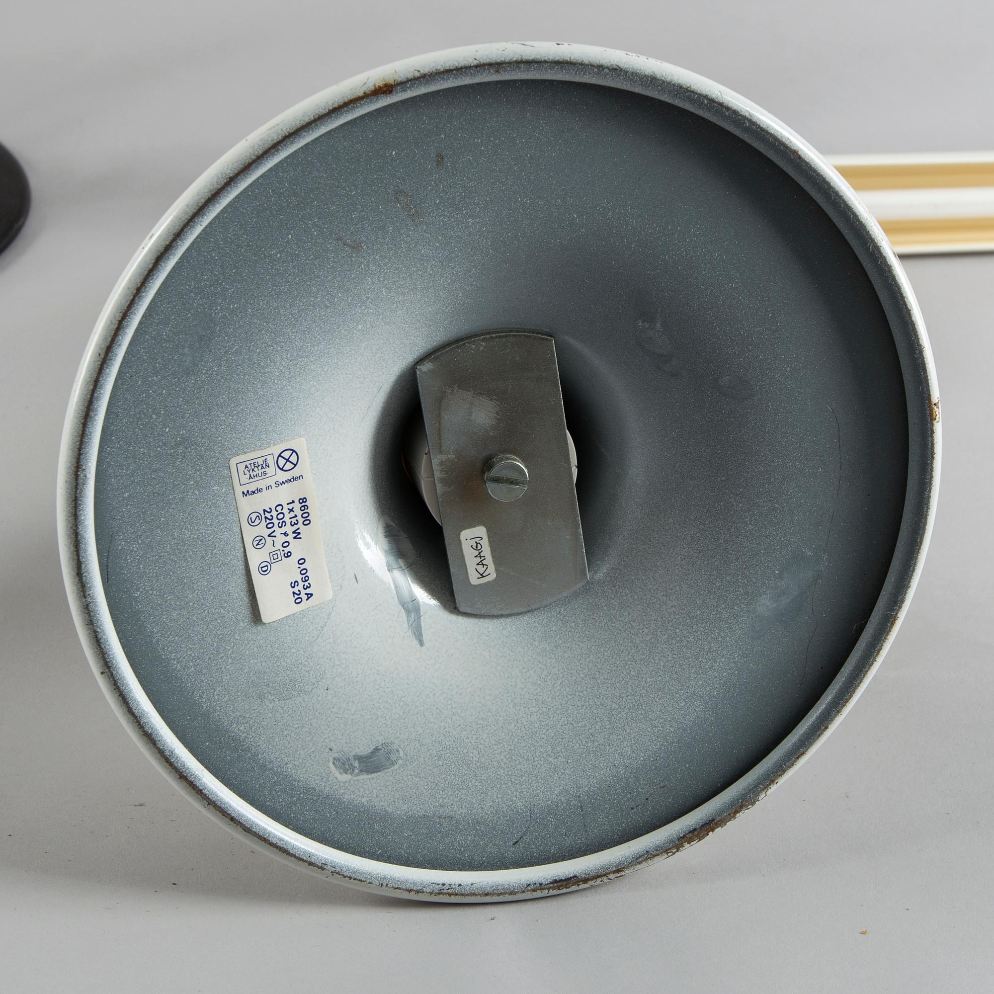 A set of five "Tube" lamps, designed by Anders Pehrson for Ateljé Lyktan in Åhus, launched 1973.