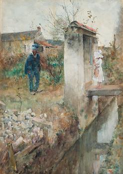 557. Carl Larsson, "I Montcourt".