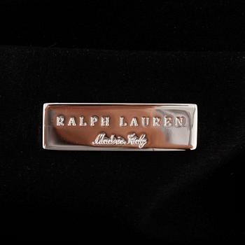 RALPH LAUREN, a black velvet evening bag.