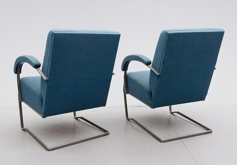 FÅTÖLJER, 1 par, "Modell D", Artur Lundqvist, Grythyttan, 1930-tal.