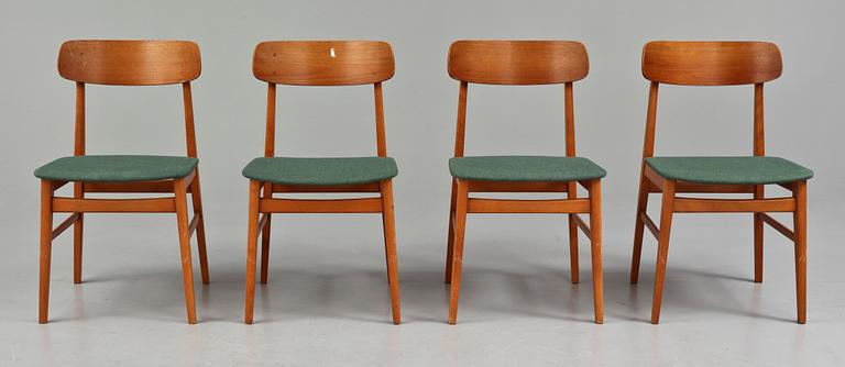 MATBORD samt STOLAR, 4 st, 1900-talets mitt.