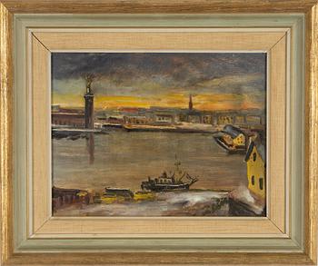 Gideon Börje, oil on panel, signed.