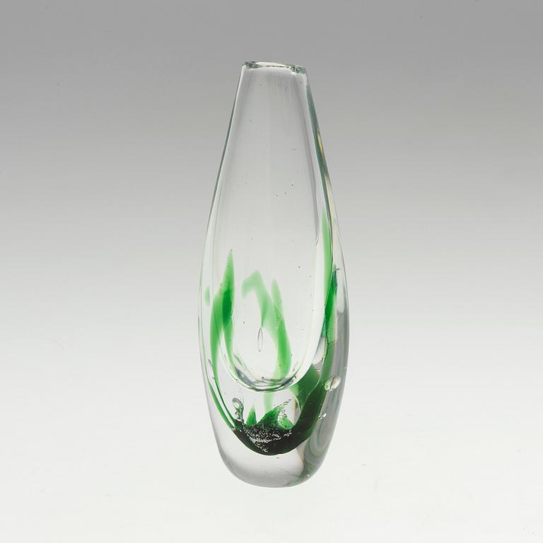 VICKE LINDSTRAND, a glass vase, Kosta 1960´s/70´s.