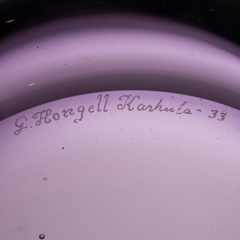 GÖRAN HONGELL, A glass bowl signed G. Hongell Karhula -33.