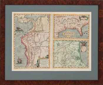 KARTA, "La Florida, Guastecan, Pervviae avriferae regionis typus", troligen Abraham Ortelius 1574.