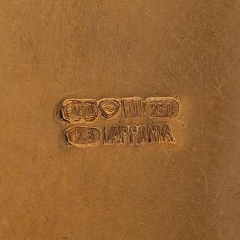 Björn Weckström, necklace, "Nerthus", faceted aquamarine, 18K gold.