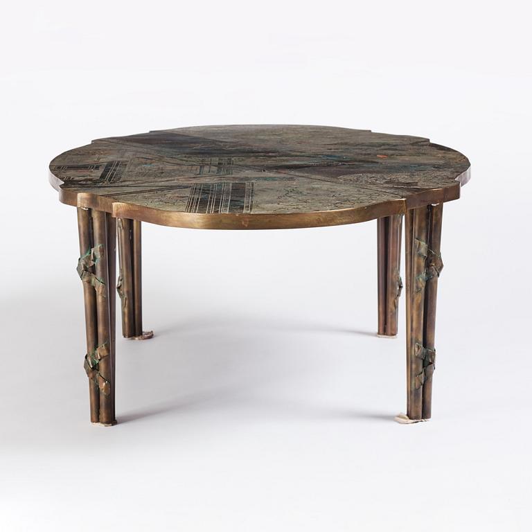 Philip & Kelvin LaVerne, a "Chang Boucher" coffee table, USA 1960s-70s.