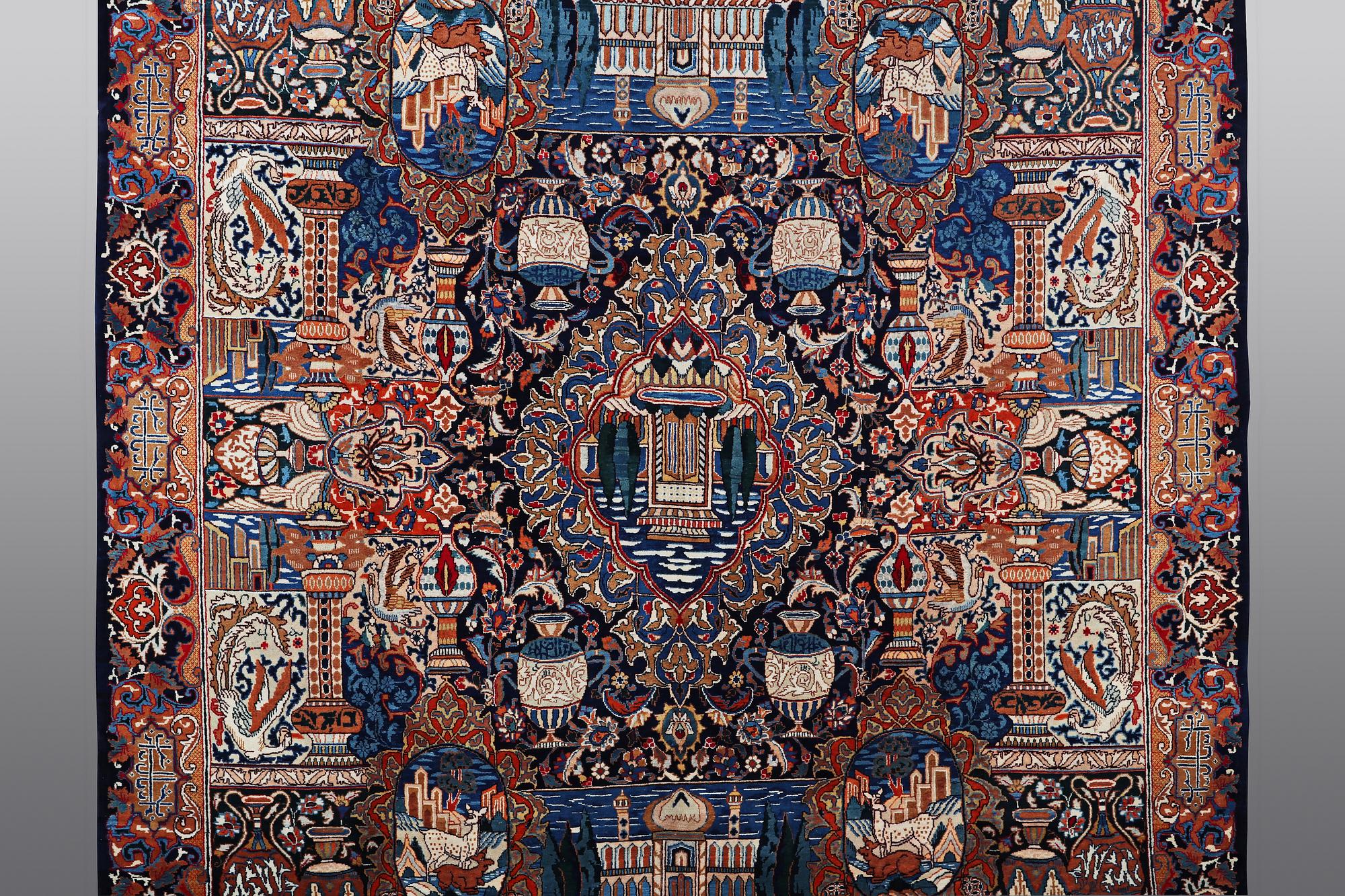 A carpet, Kashmar, 356 x 254 cm.