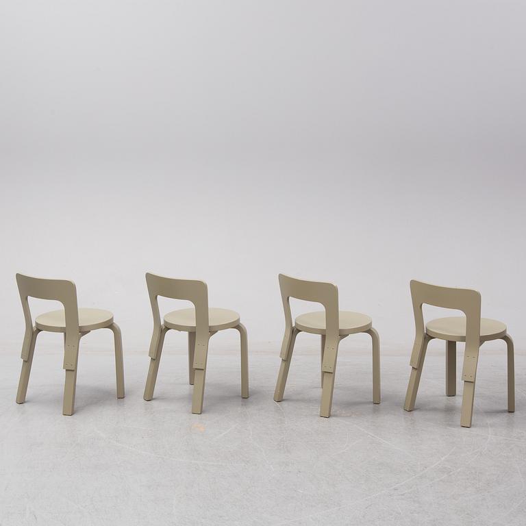 Alvar Aalto/ Note Design Studio, a set of four childen's chairs, Artek, Finland  2017.
