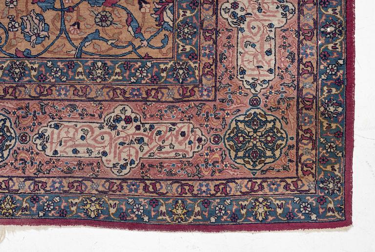 An antique Tabriz carpet, West Persia, c. 447 x 322 cm.