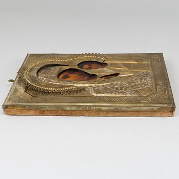 IKON, Ryssland, 18/1900-tal, tempera på pannå, med ochlad.