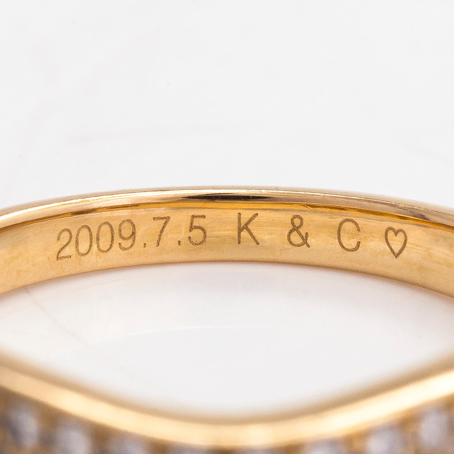 Bulgari, an 18K gold 'Fedi' ring with diamonds, ca. 0.14 ct in total.