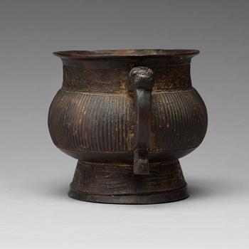 A bronze censer, Ming dynasty (1368-1644).