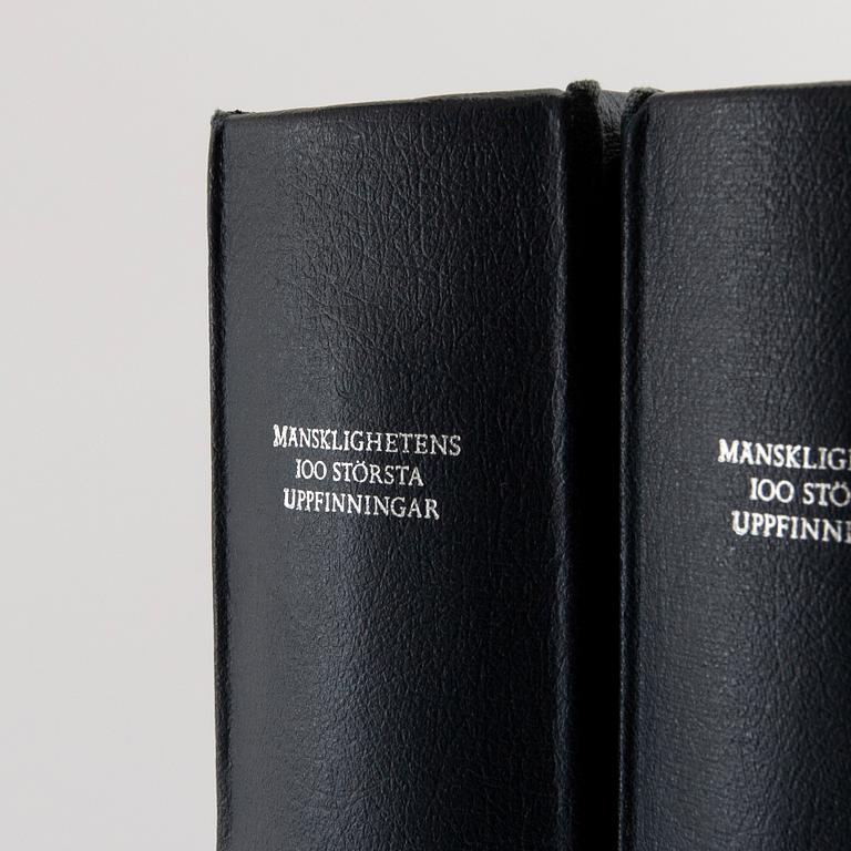 Minnesmyntsamling, 100 st, sterlingsilver, "Mänsklighetens 100 största uppfinningar", Franklin Mint.