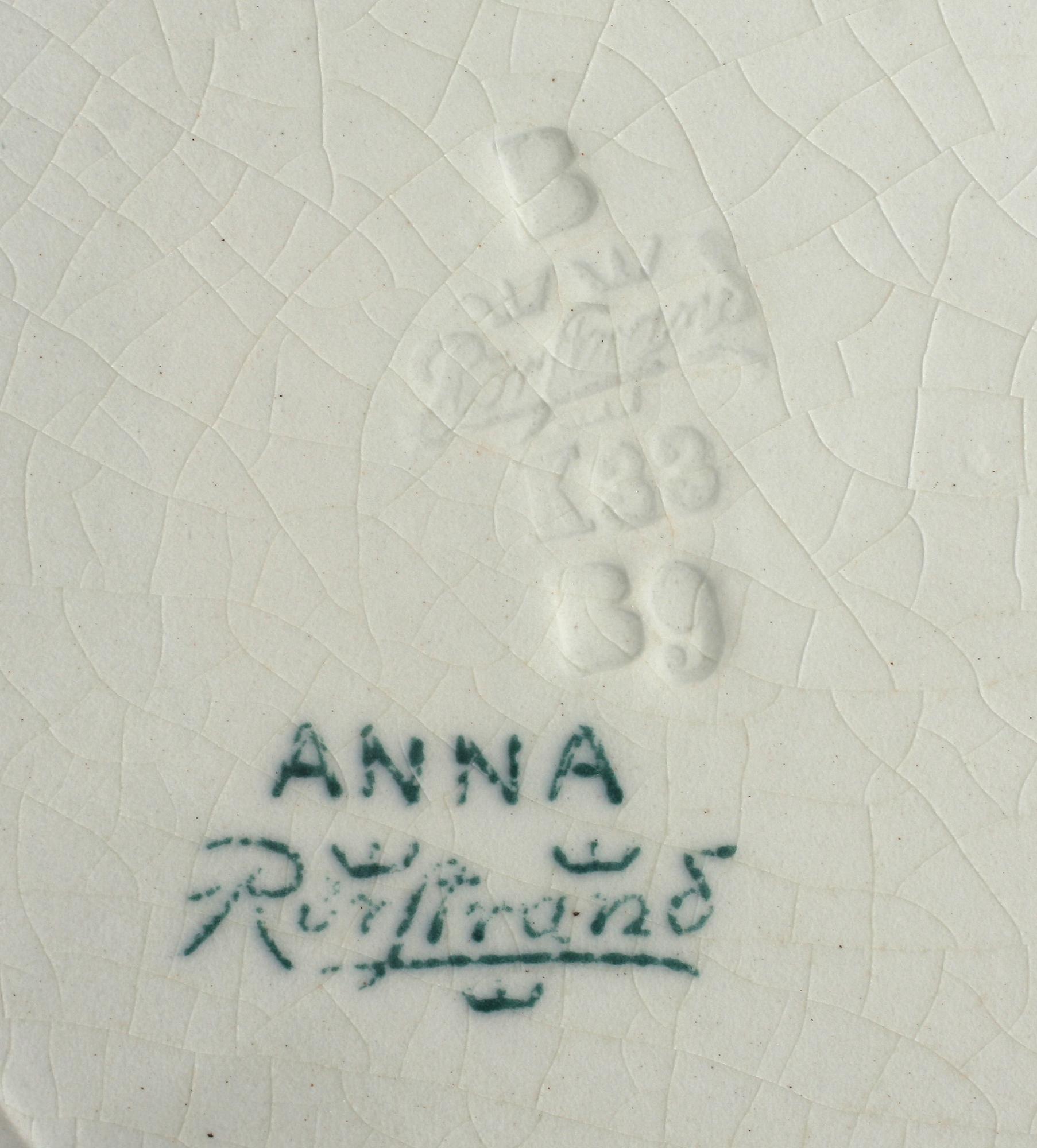 SERVISDELAR, 22 st. Flintgods, "Anna", Rörstrand.