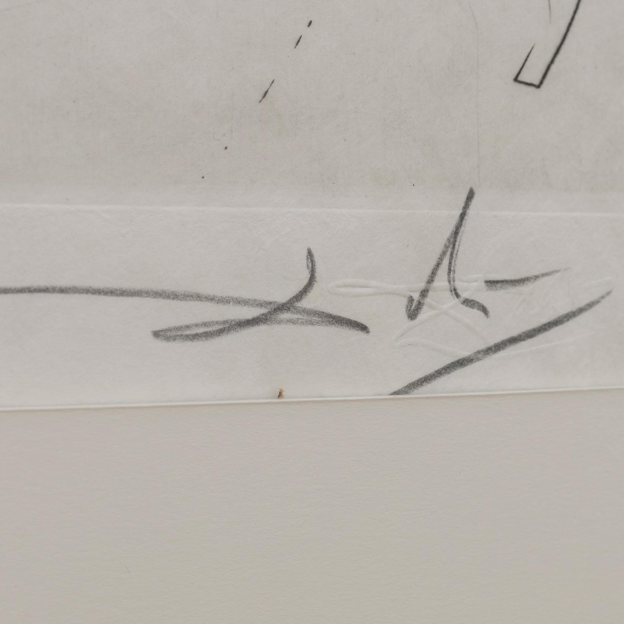 SALVADOR DALÍ, watercoloured drypoint etching roulette, signed and numbered 128/145.