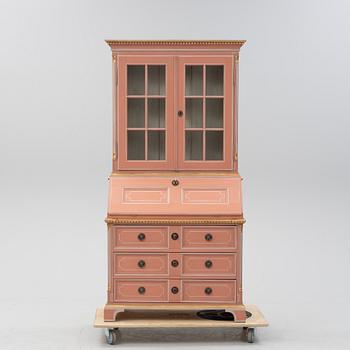 A Gustavian style writing cabinet, end of the 20th Century.