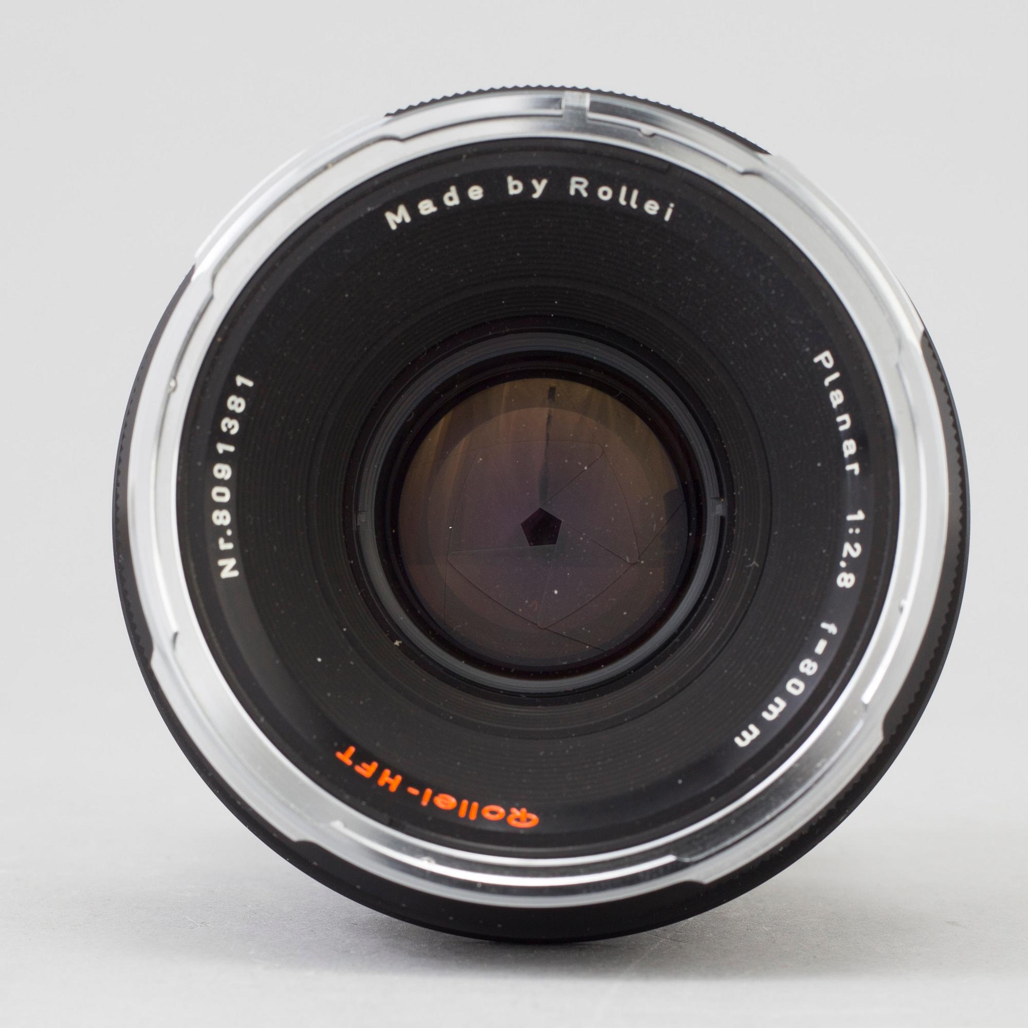 MELLANFORMATSKAMERA, Rolleiflex SL 66 E, nr 902510006, med tre objektiv.