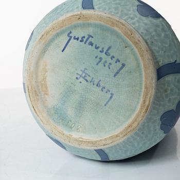 Josef Ekberg, a 'Sgraffito' earthenware vase, Gustavsberg 1922.